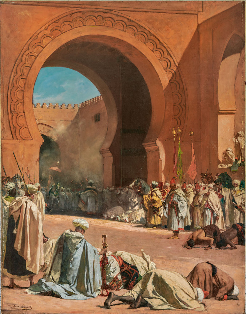 Le roi du Maroc part à la rencontre d'un ambassadeur européen - Jean-Joseph Benjamin-Constant