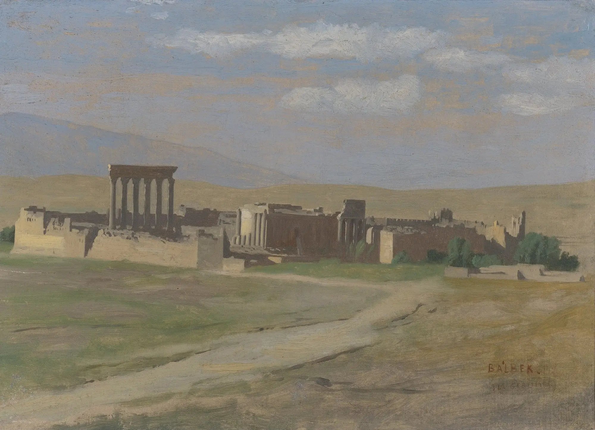 Reproduction du tableau « Vue de Baalbek - Jean-Léon Gérôme » par Alpha Reproduction en peinture à l’huile