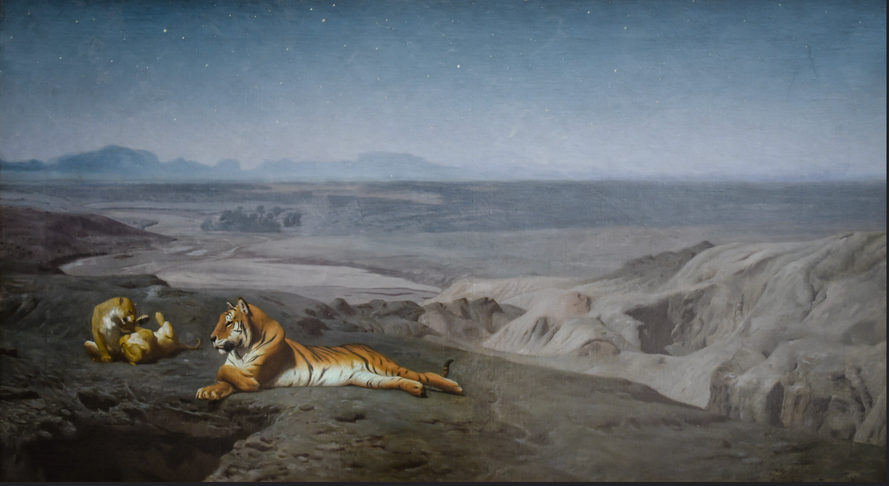 Reproduction du tableau « La Nuit au désert - Jean-Léon Gérôme » par Alpha Reproduction en peinture à l’huile