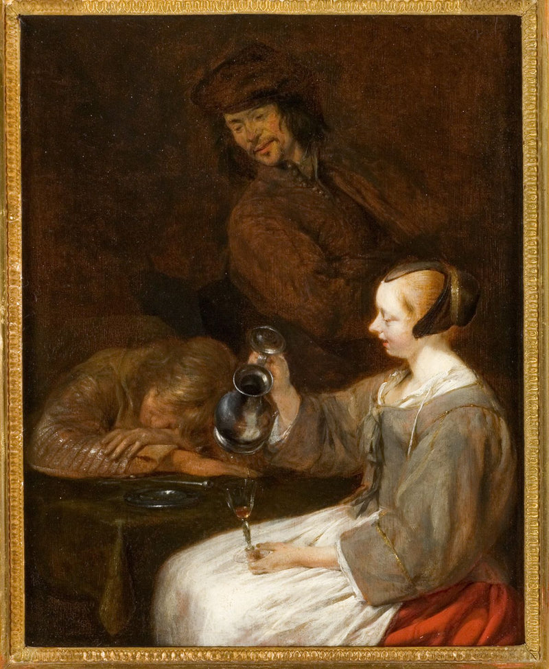 Jeune Hollandaise versant à boire - Gerard ter Borch