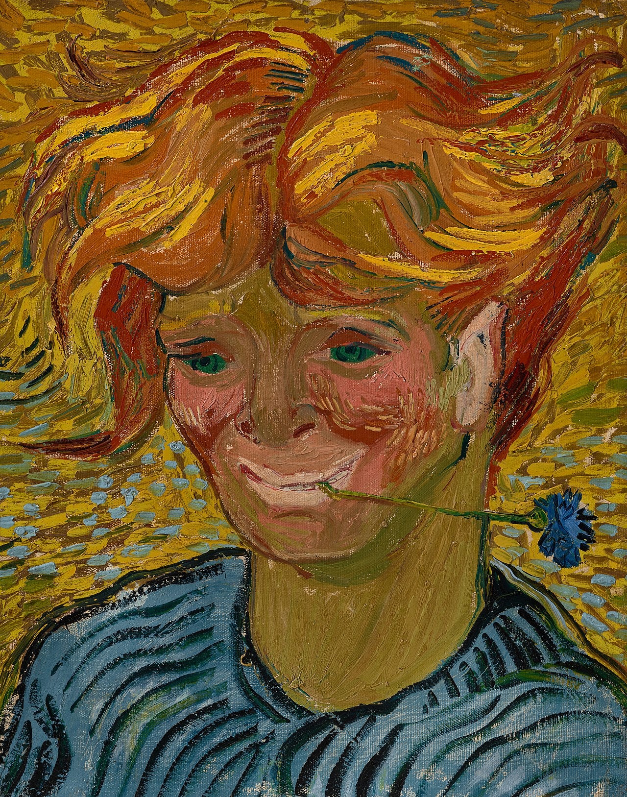 Jeune homme au bleuet - Vincent van Gogh
