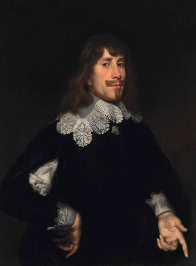 Portrait d'un homme, buste, en pourpoint noir - Joachim von Sandrart