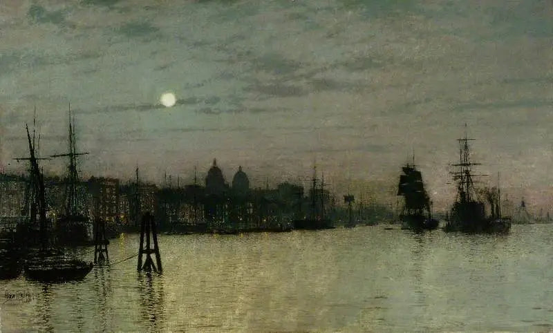 Greenwich Demi-marée - John Atkinson Grimshaw - Alpha Reproduction