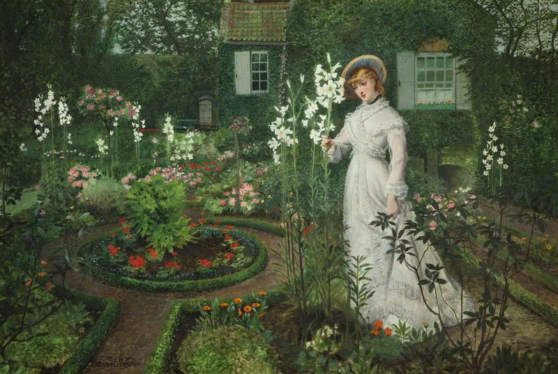 Le Jardin du Recteur, Reine des Lys - John Atkinson Grimshaw