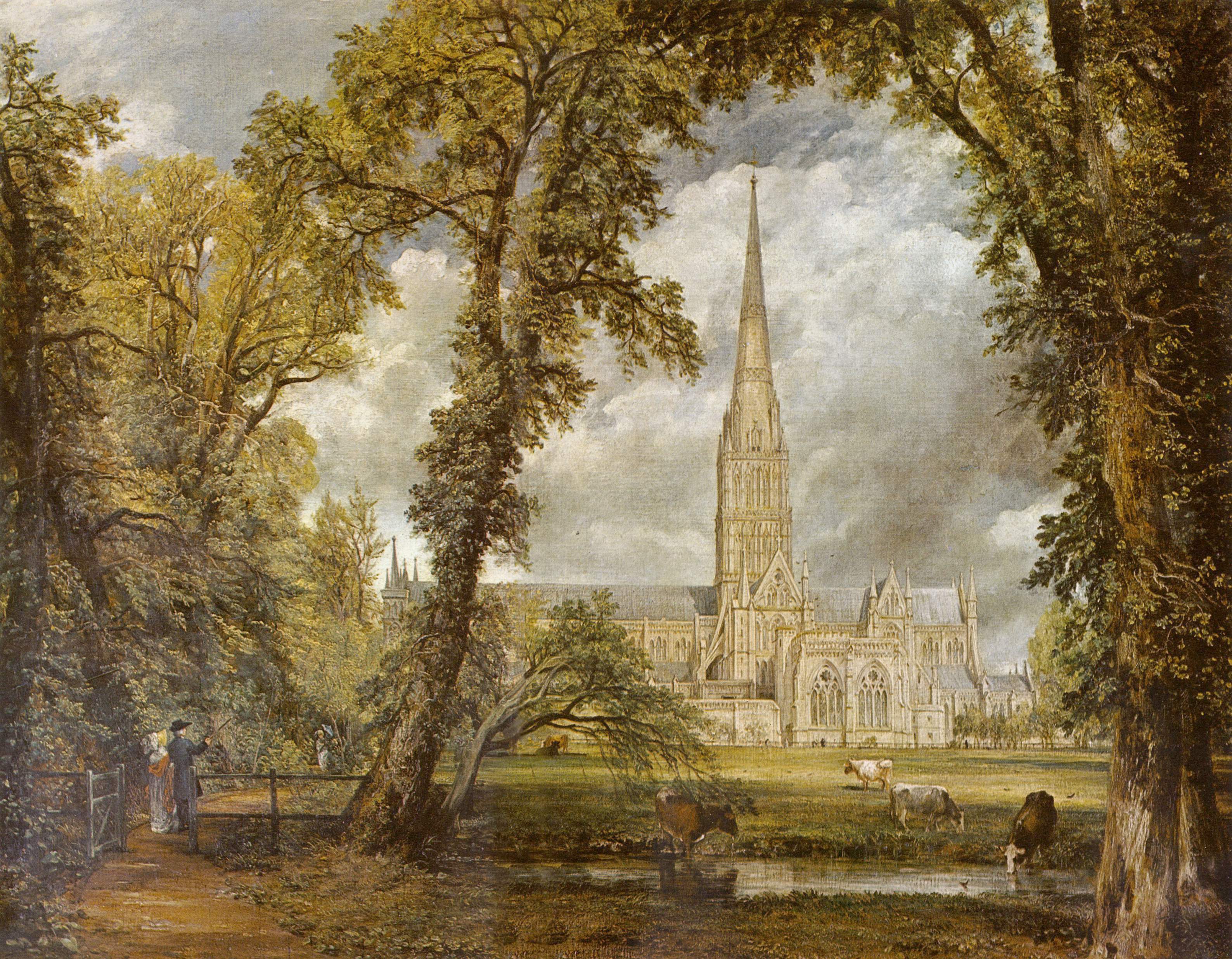 La Cathédrale de Salisbury vues des jardins de l'évêque - John Constable