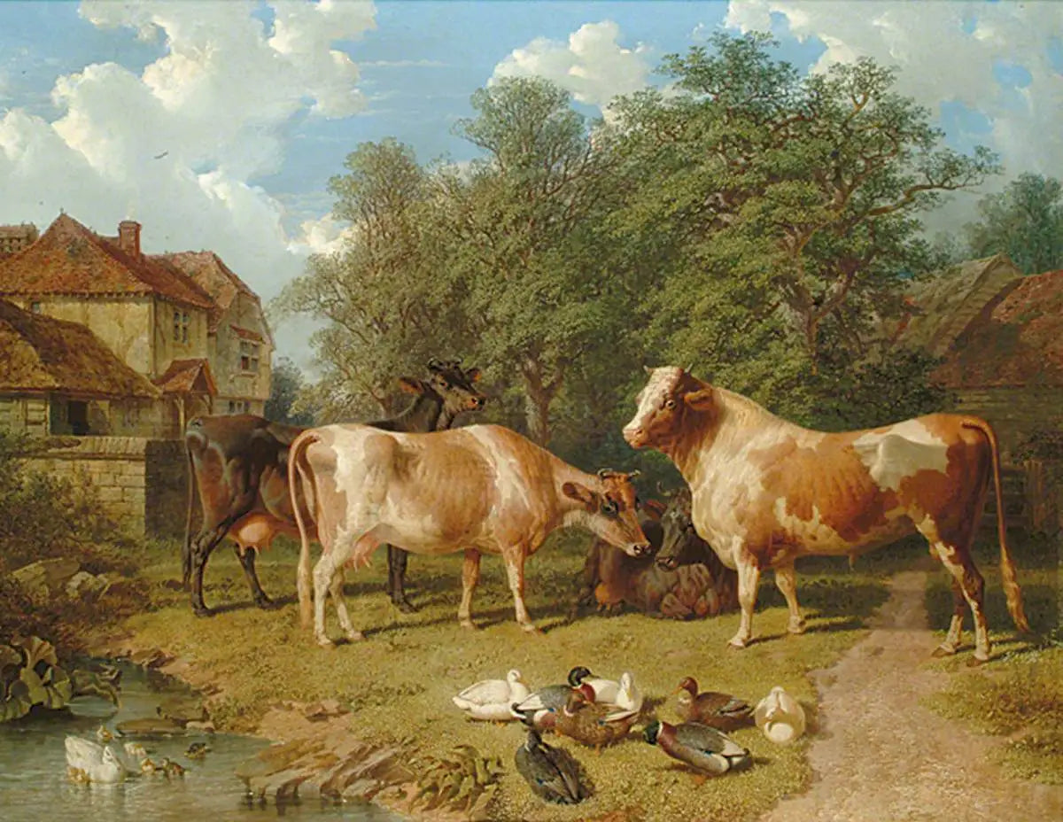 Bovins et canards - John Frederick Herring Sr. - Alpha Reproduction