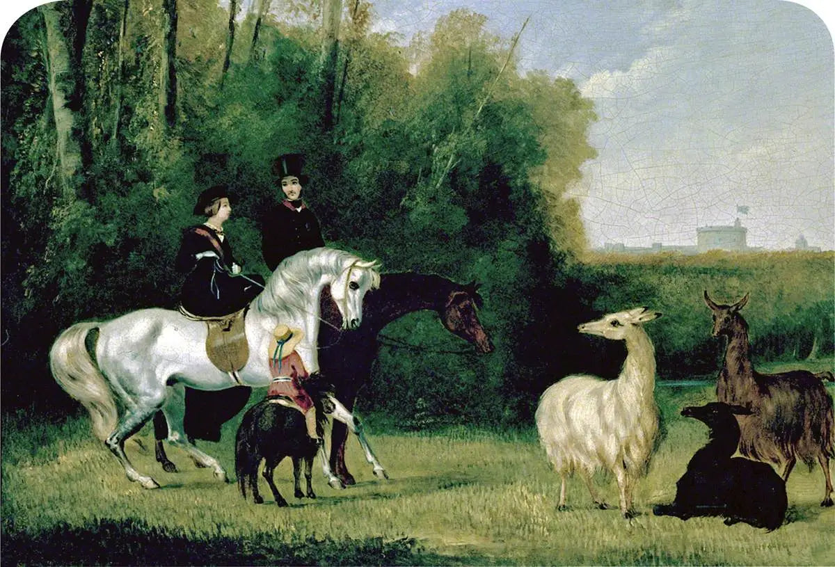Victoria et Albert dans le parc de Windsor - John Frederick Herring Sr. - Alpha Reproduction