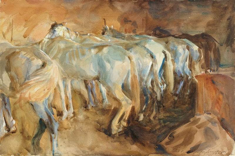 Chevaux de bus à Jérusalem - John Singer Sargent