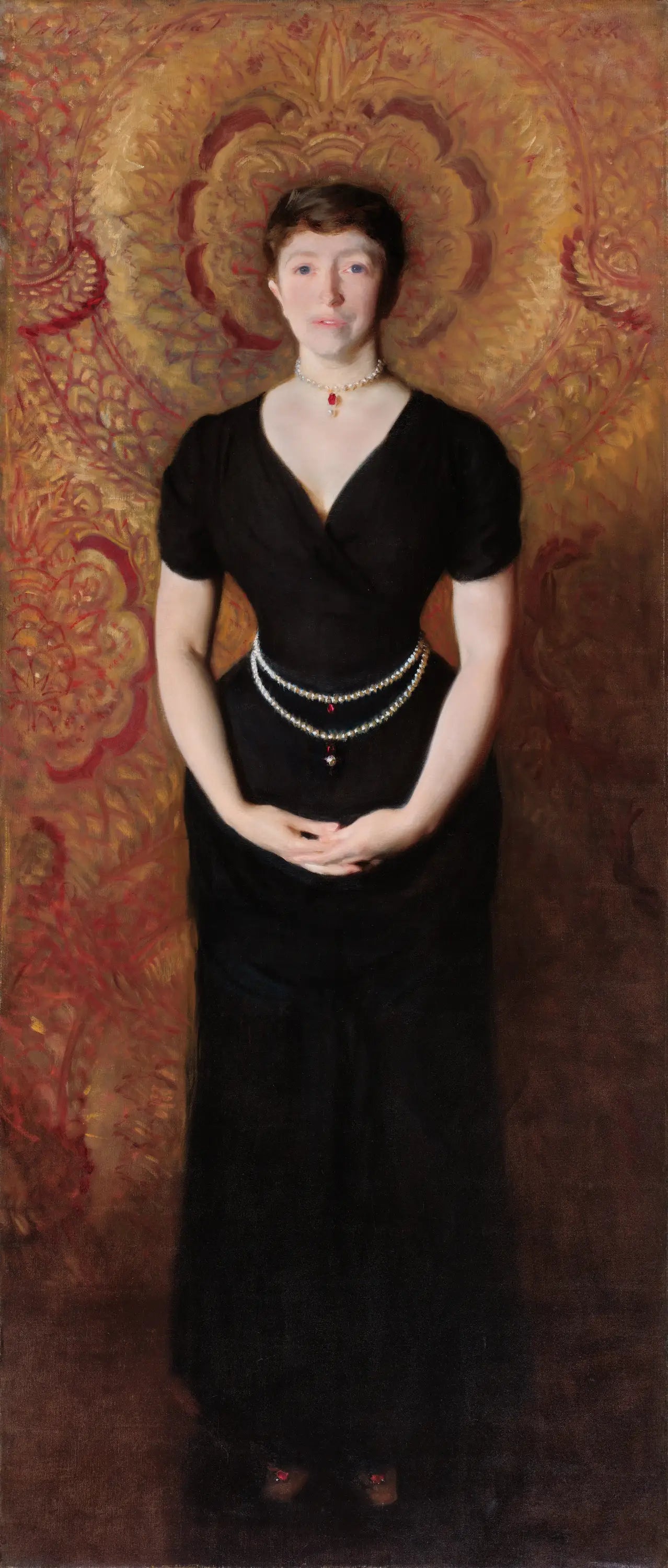 Reproduction du tableau « Portrait d'Isabella Stewart Gardner - John Singer Sargent » par Alpha Reproduction en peinture à l’huile
