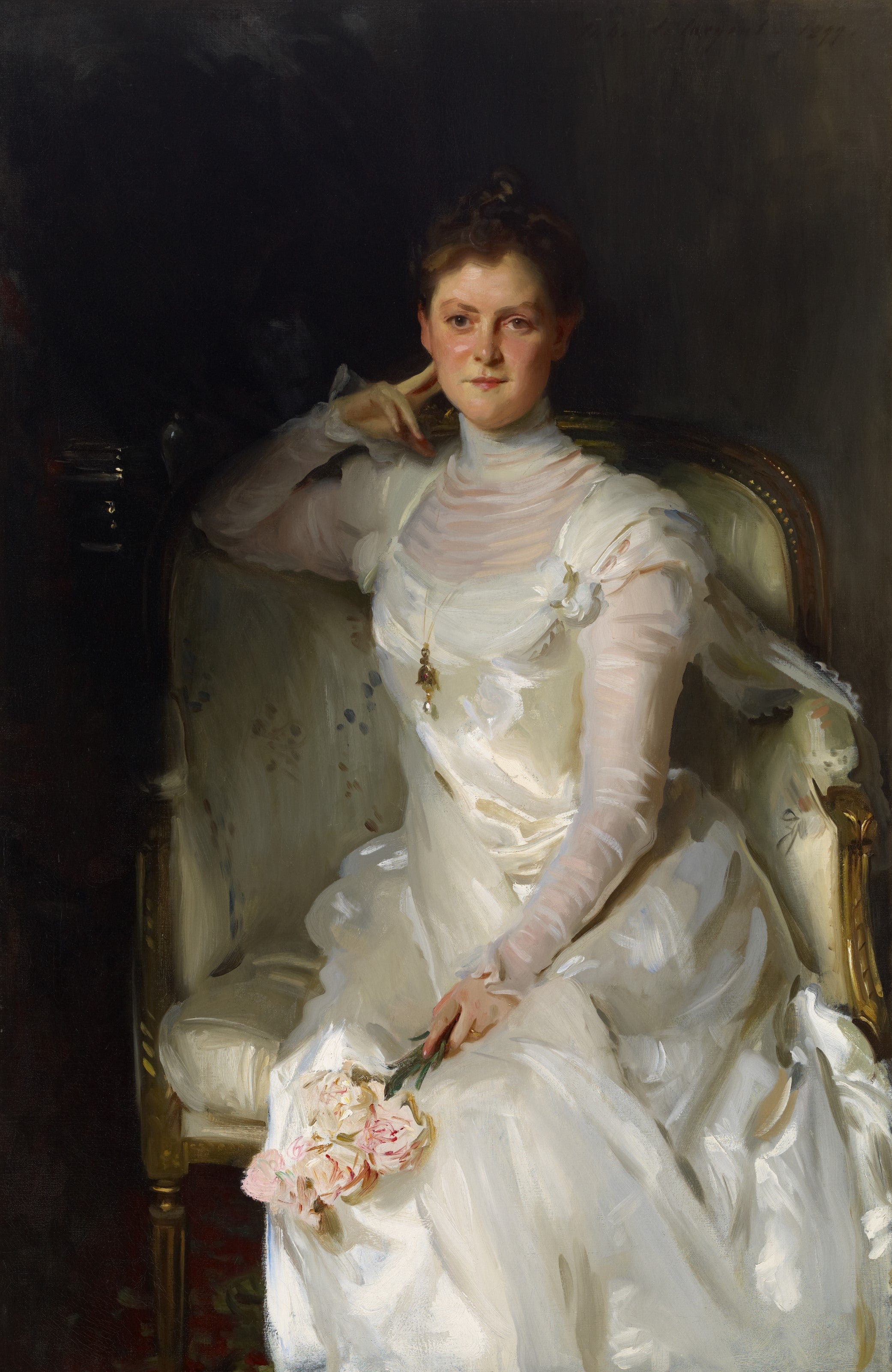 Reproduction du tableau « Mme Joshua Montgomery Sears (Sarah Choate Sears) - John Singer Sargent » par Alpha Reproduction en peinture à l’huile