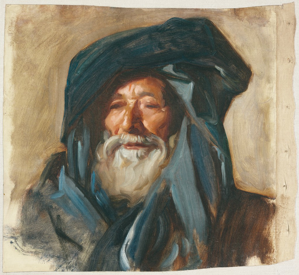 Reproduction du tableau « Vieil homme au manteau sombre - John Singer Sargent » par Alpha Reproduction en peinture à l’huile