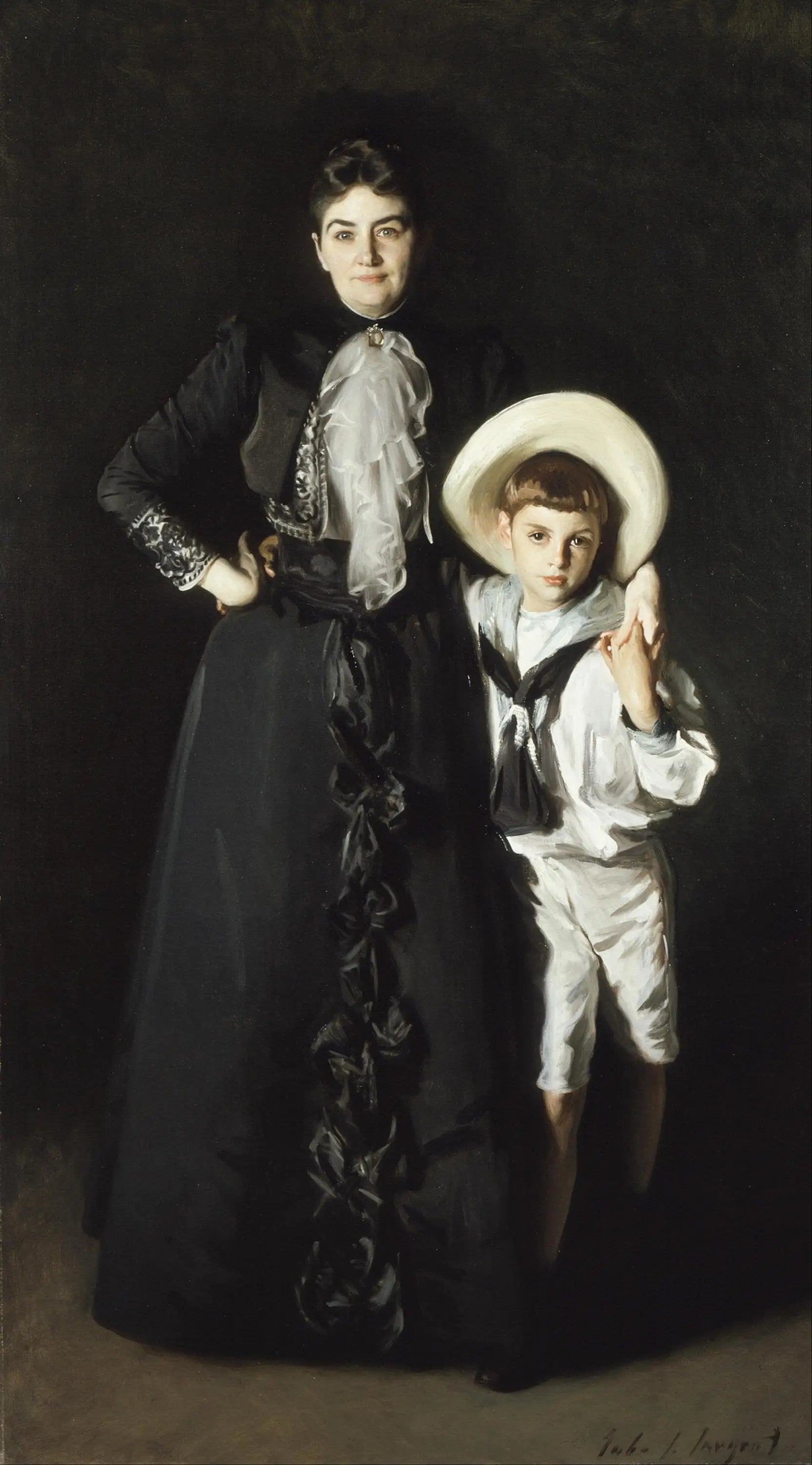 Reproduction du tableau « Portrait de Mme Edward L. Davis et de son fils, Livingston Davis - John Singer Sargent » par Alpha Reproduction en peinture à l’huile