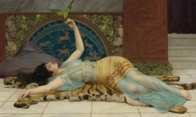 Fille en bleu - John William Godward