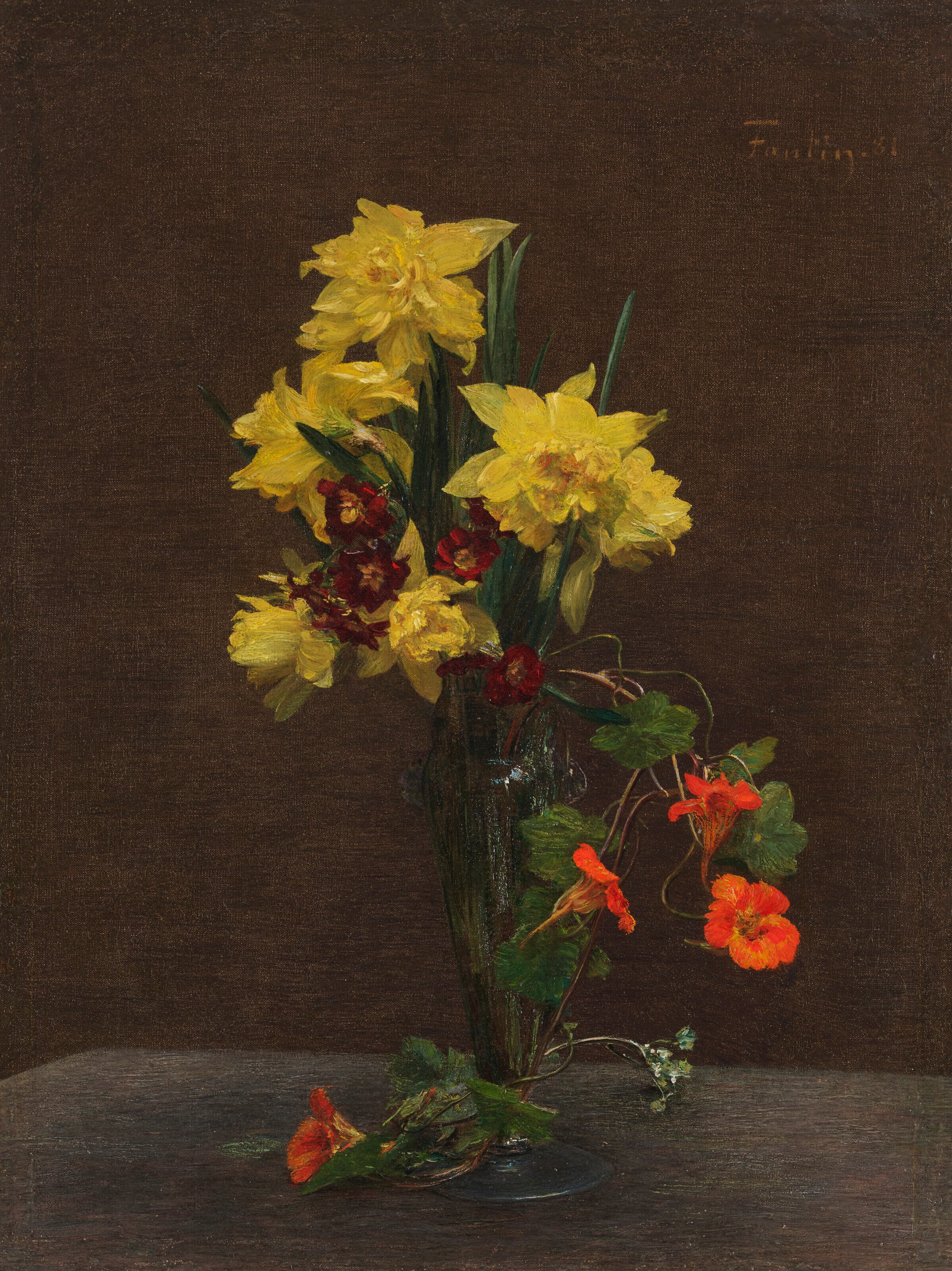 Jonquilles et capucines - Henri Fantin-Latour