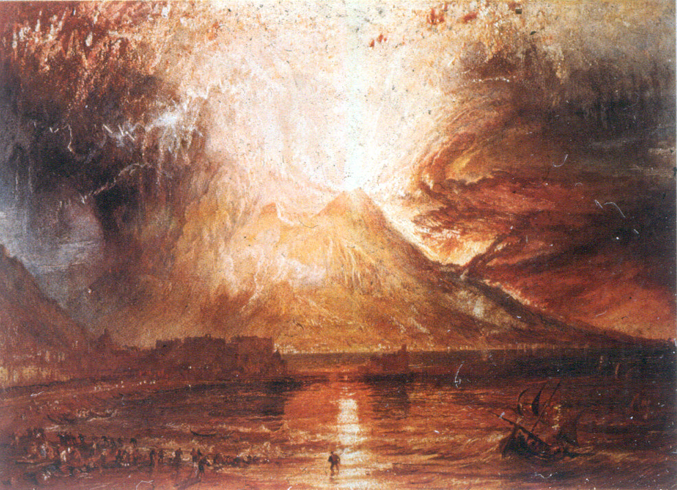 Reproduction du tableau « L'Éruption du Vésuve - J. M. W. Turner » par Alpha Reproduction en peinture à l’huile