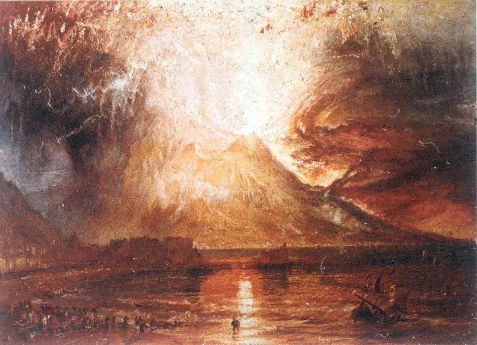 Reproduction du tableau « L'Éruption du Vésuve - J. M. W. Turner » par Alpha Reproduction en peinture à l’huile