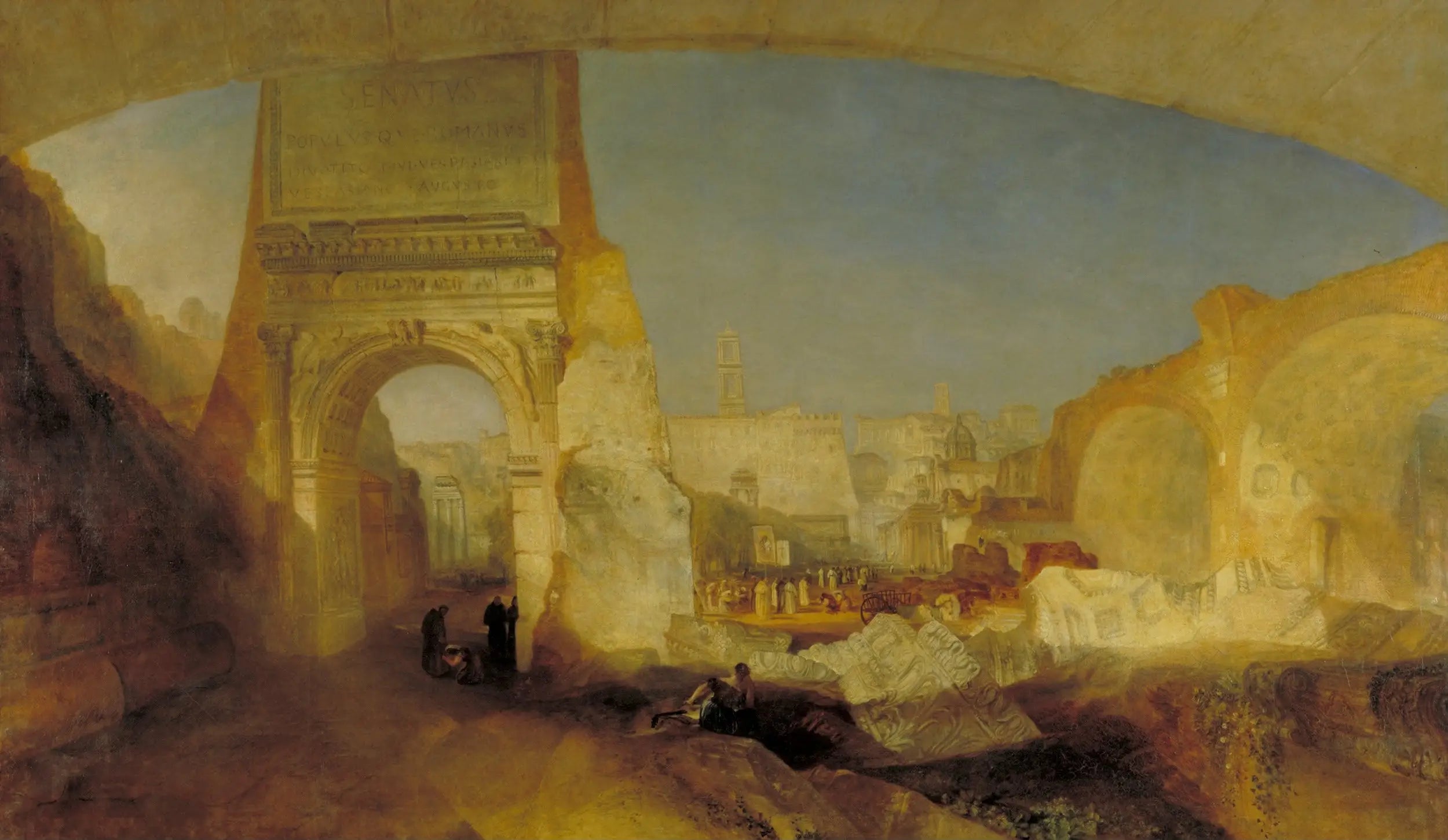 Reproduction du tableau « Forum Romanum, for Mr Soane's Museum - J. M. W. Turner » par Alpha Reproduction en peinture à l’huile