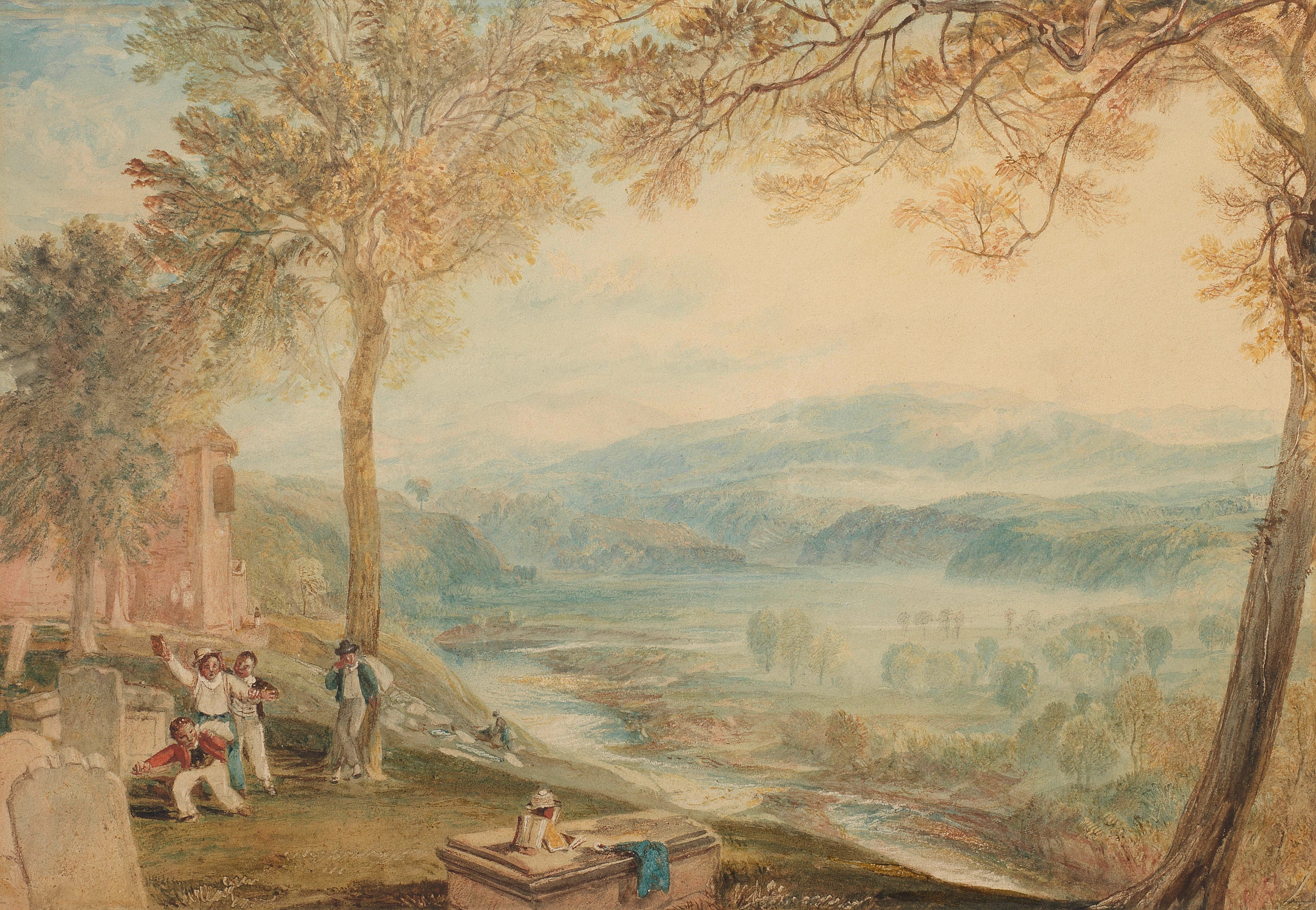 Reproduction du tableau « Kirkby Lonsdale Churchyard - J. M. W. Turner » par Alpha Reproduction en peinture à l’huile
