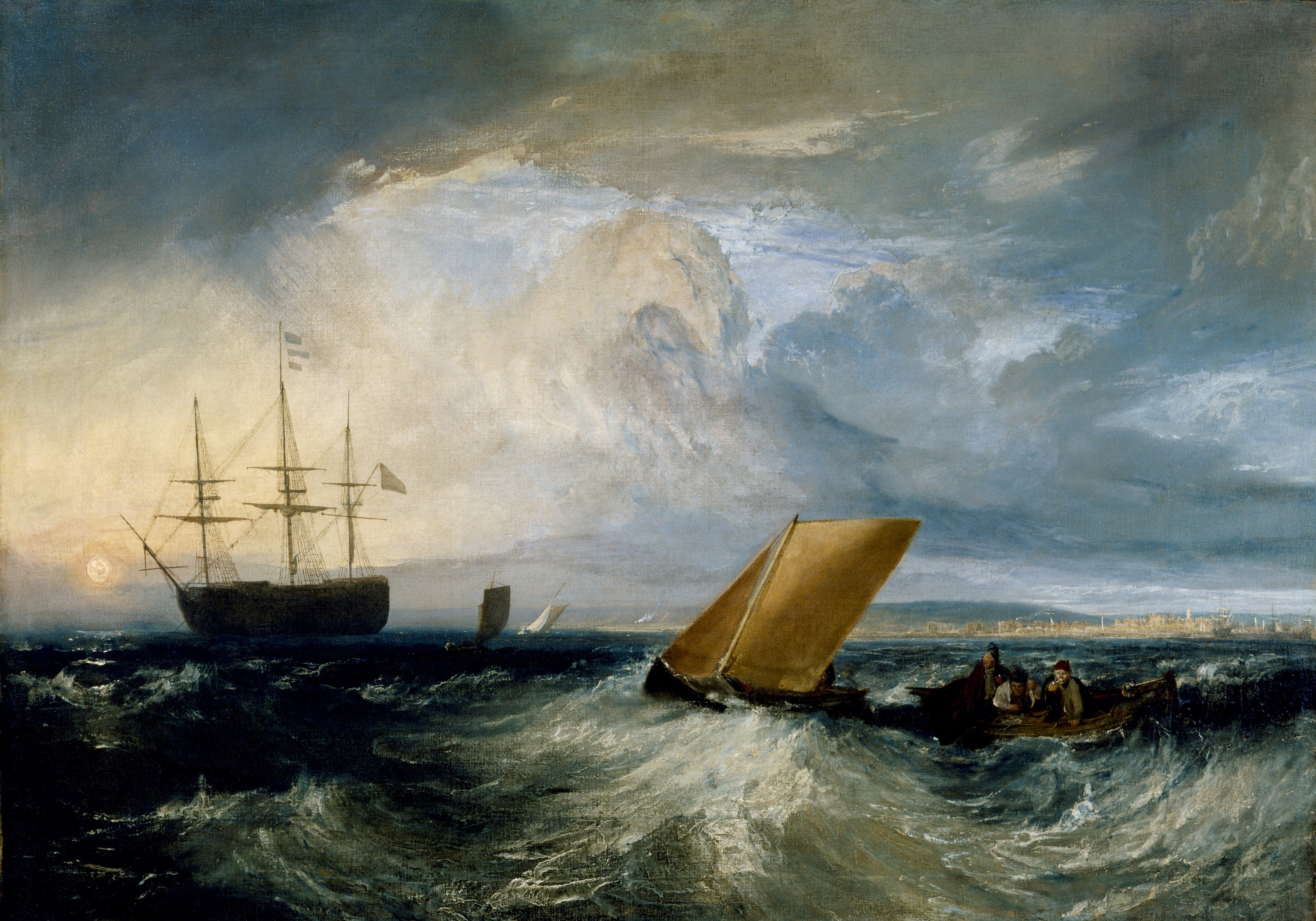 Reproduction du tableau « Sheerness as seen from the Nore - J. M. W. Turner » par Alpha Reproduction en peinture à l’huile