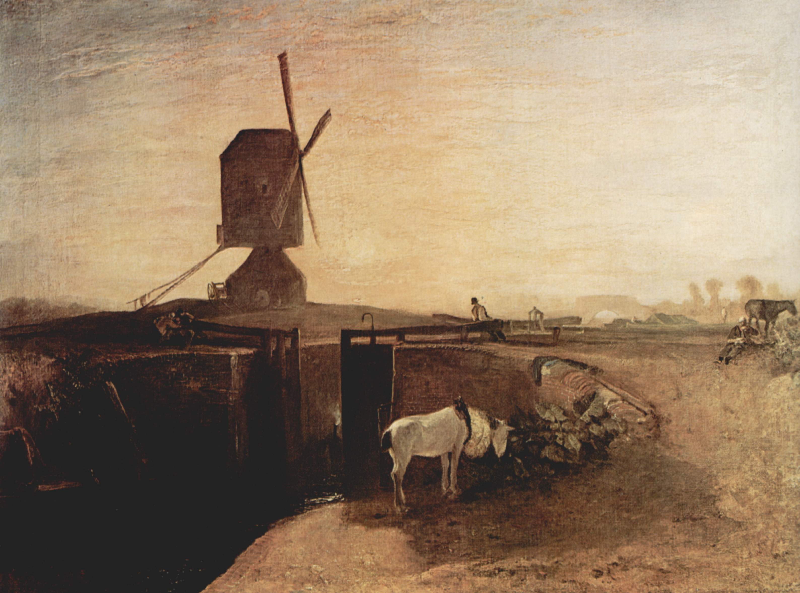 Reproduction du tableau « Grand Junction Canal at Southall Mill - J. M. W. Turner » par Alpha Reproduction en peinture à l’huile