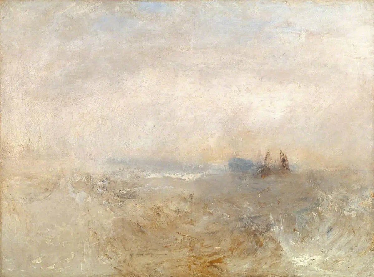 Reproduction du tableau « A Wreck, with Fishing Boats - J. M. W. Turner » par Alpha Reproduction en peinture à l’huile