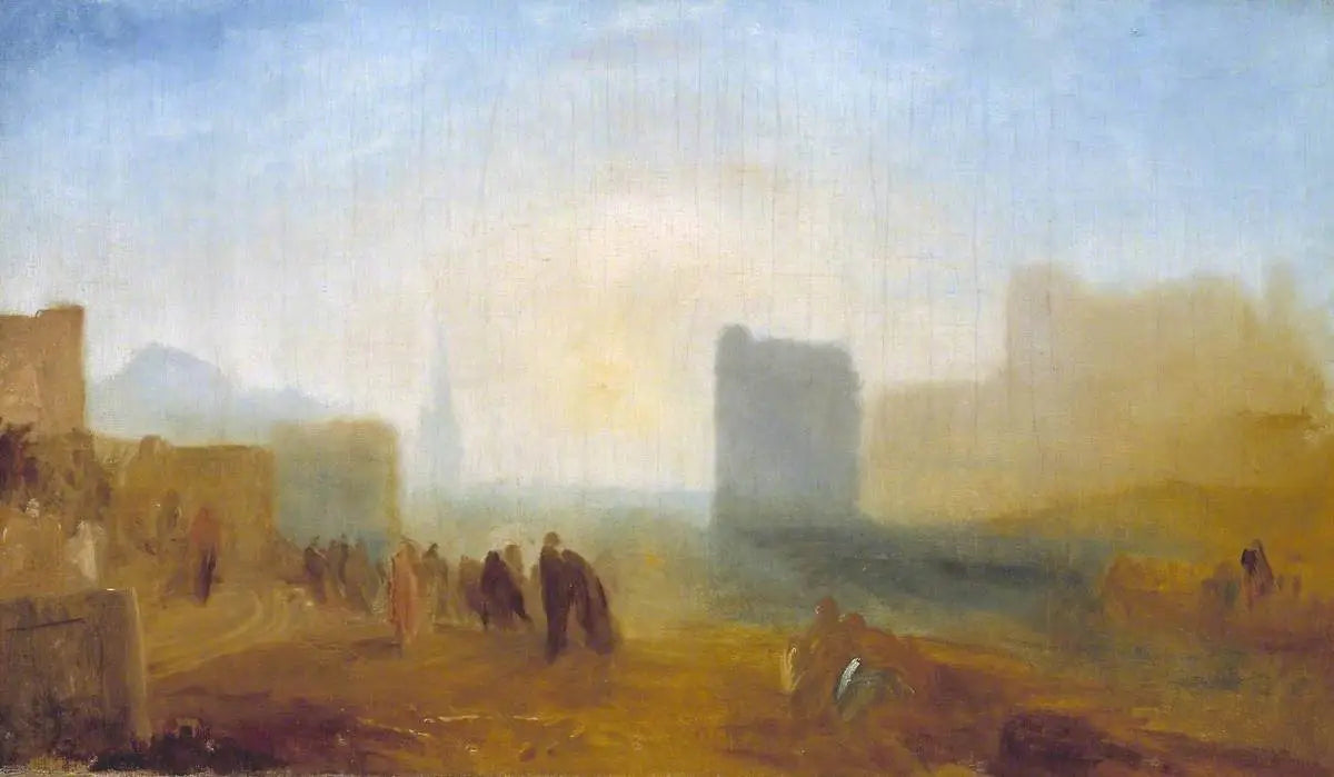 Reproduction du tableau « Classical Harbour Scene; possibly based on Le Havre - J. M. W. Turner » par Alpha Reproduction en peinture à l’huile