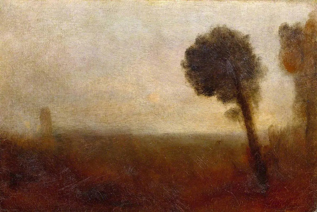 Reproduction du tableau « Landscape with a Tree on the Right - J. M. W. Turner » par Alpha Reproduction en peinture à l’huile
