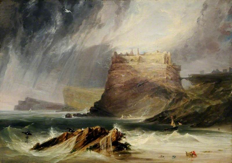 Reproduction du tableau « Dunbar Castle - J. M. W. Turner » par Alpha Reproduction en peinture à l’huile