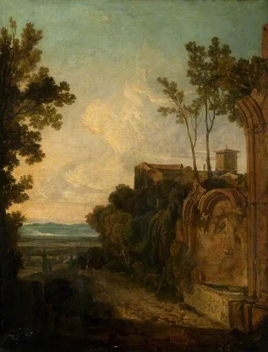Reproduction du tableau « Italian Scene - J. M. W. Turner » par Alpha Reproduction en peinture à l’huile