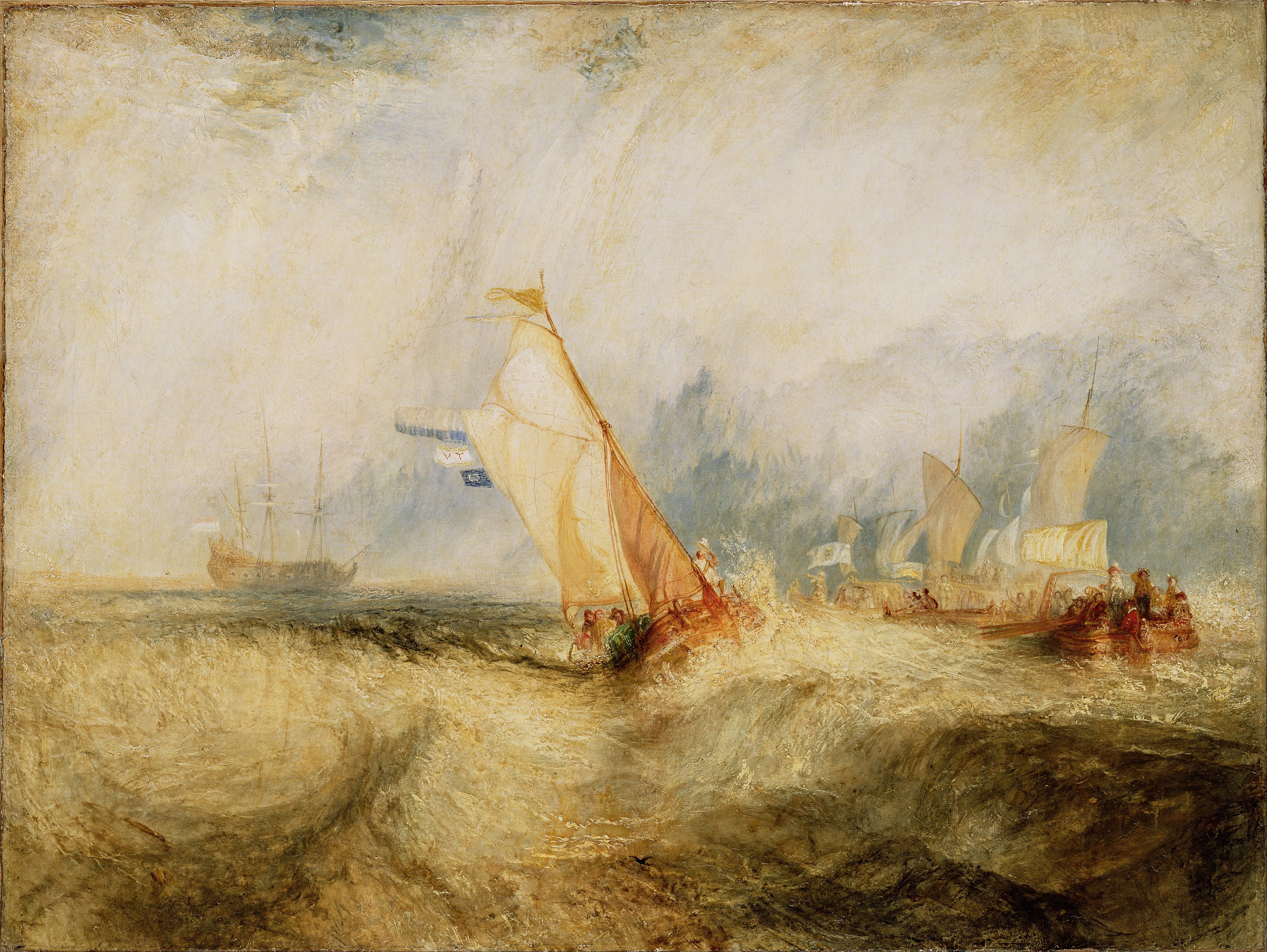Reproduction du tableau « Van Tromp - J. M. W. Turner » par Alpha Reproduction en peinture à l’huile