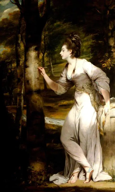 Joanna Leigh (née en 1758) Mme Richard Bennett Lloyd Inscrivant un arbre - Joshua Reynolds - Alpha Reproduction
