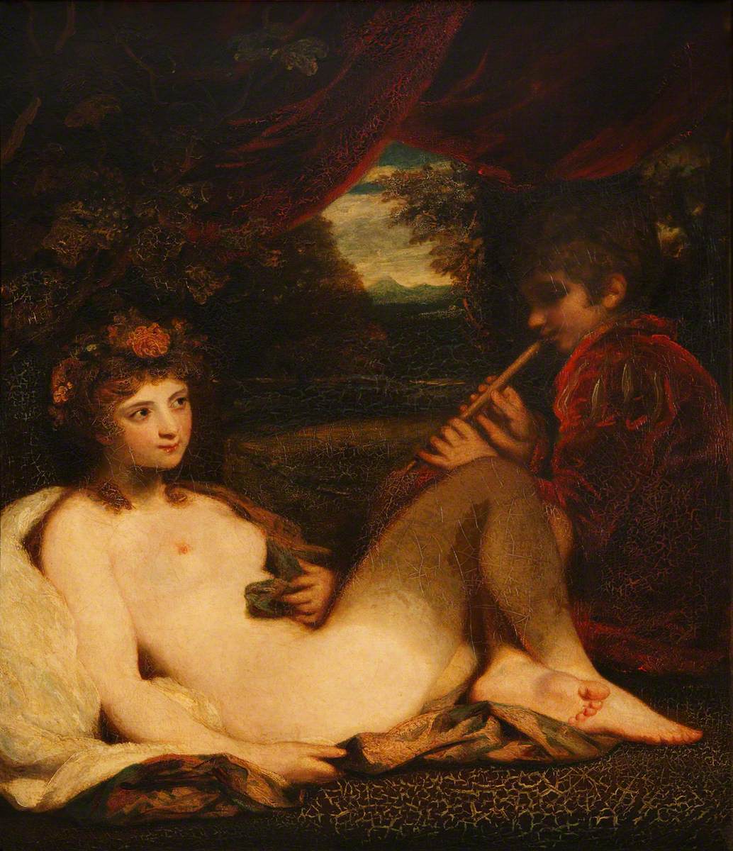 Nymphe et garçon flûtiste - Joshua Reynolds