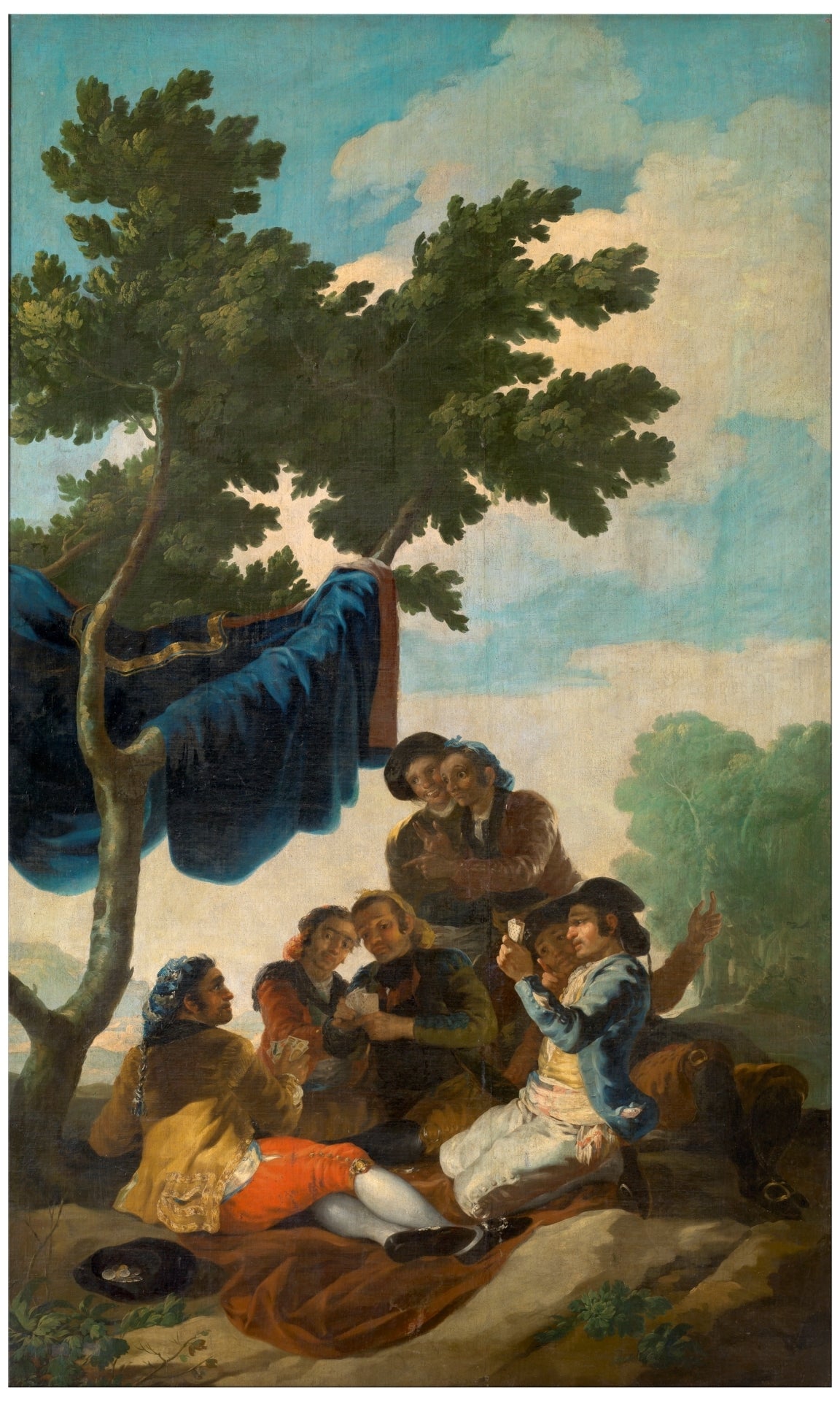 Reproduction du tableau « Les Joueurs de cartes - Francisco de Goya » par Alpha Reproduction en peinture à l’huile