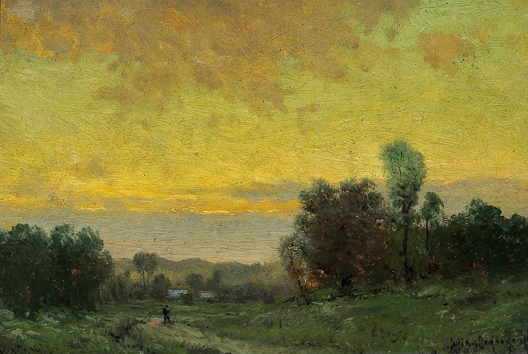 Paysage du coucher de soleil - Julian Onderdonk