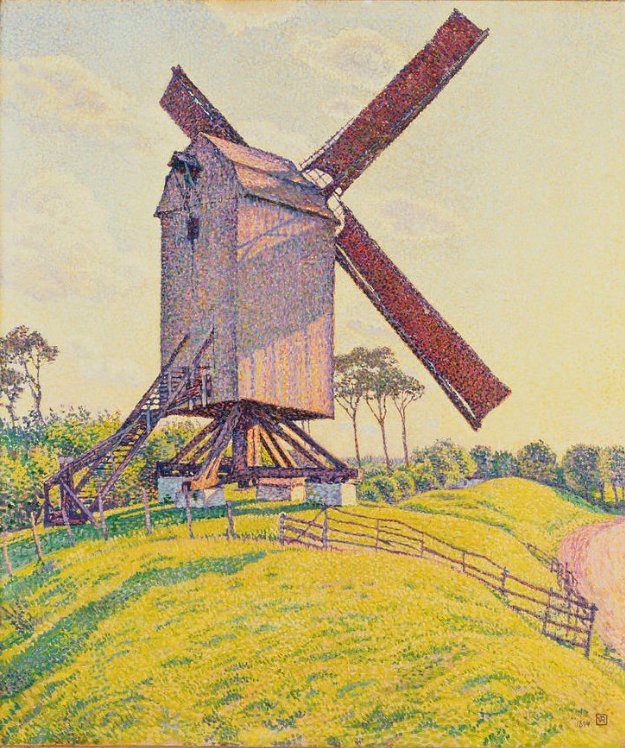 Moulin du Kalf à Knokke ou Moulin à vent en Flandre (Le Moulin du Kalf à Knokke ou Moulin en Flandre) - Théo van Rysselberghe