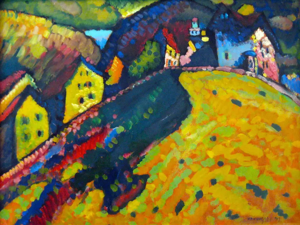 Reproduction du tableau « Paysage d'été - Vassily Kandinsky » par Alpha Reproduction en peinture à l’huile