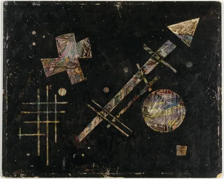 Reproduction du tableau « Fils isolés - Vassily Kandinsky » par Alpha Reproduction en peinture à l’huile