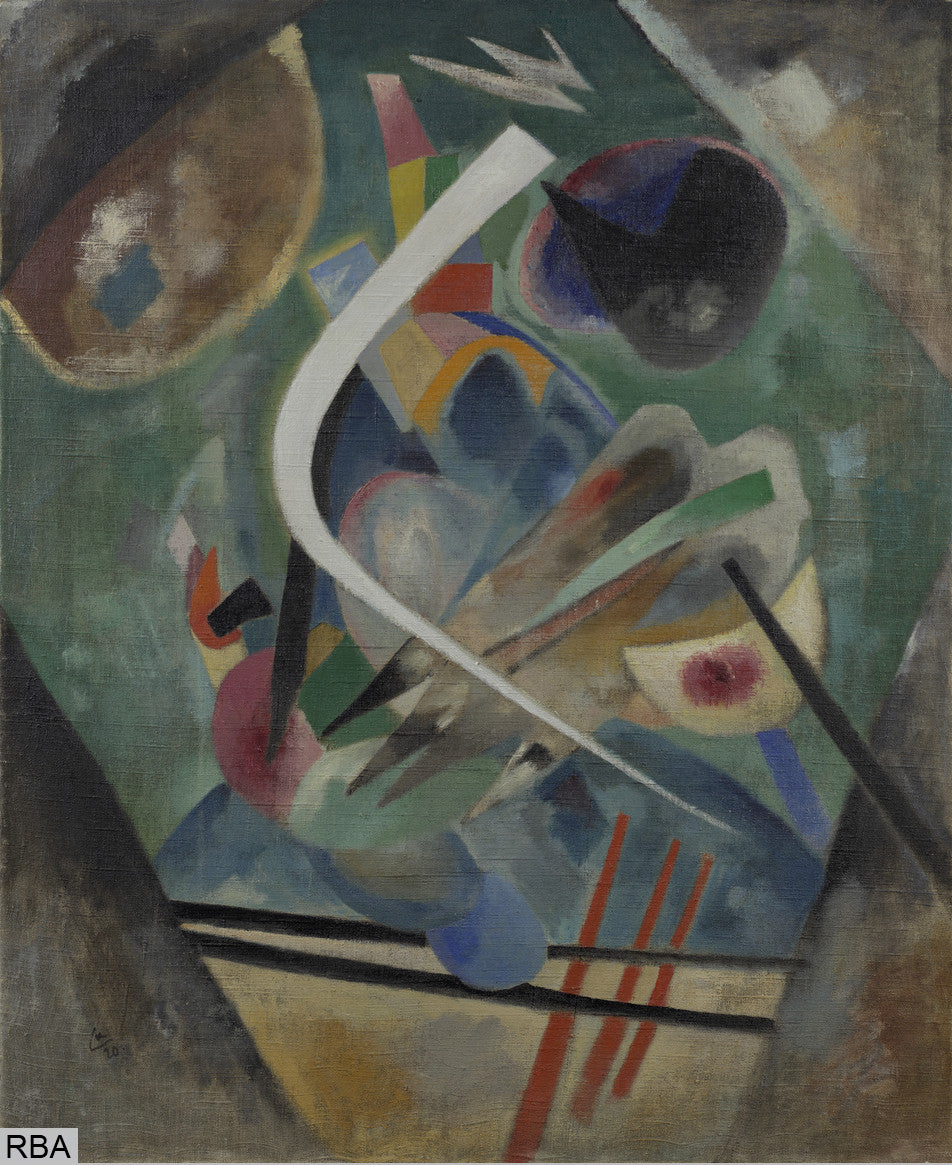 Reproduction du tableau « Ligne blanche - Vassily Kandinsky » par Alpha Reproduction en peinture à l’huile