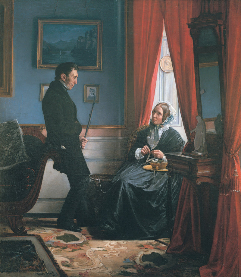 Les parents de l’artiste, M. et Mme J. P. Bloch dans leur salon - Carl Heinrich Bloch