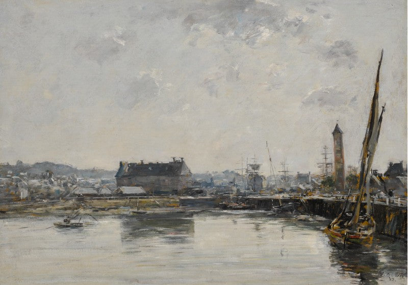 Reproduction du tableau « Port de Trouville - Eugène Boudin » par Alpha Reproduction en peinture à l’huile