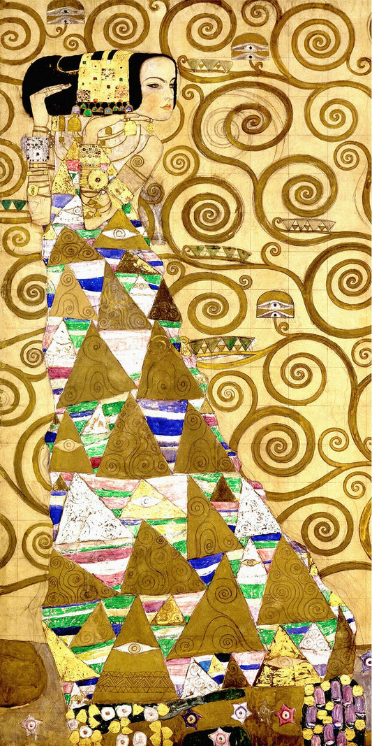 🌪️👁️ L’Attente – Gustav Klimt (1905–1909)