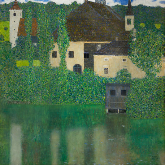 🏡🌿 La Chambre Fermée au Attersee – Gustav Klimt (1902)