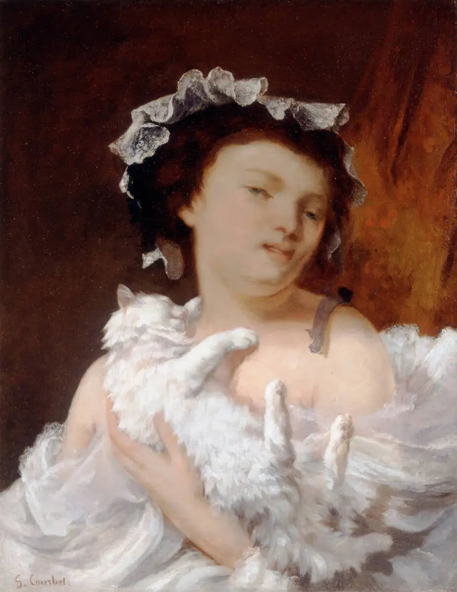 La Femme au chat - Gustave Courbet - Alpha Reproduction