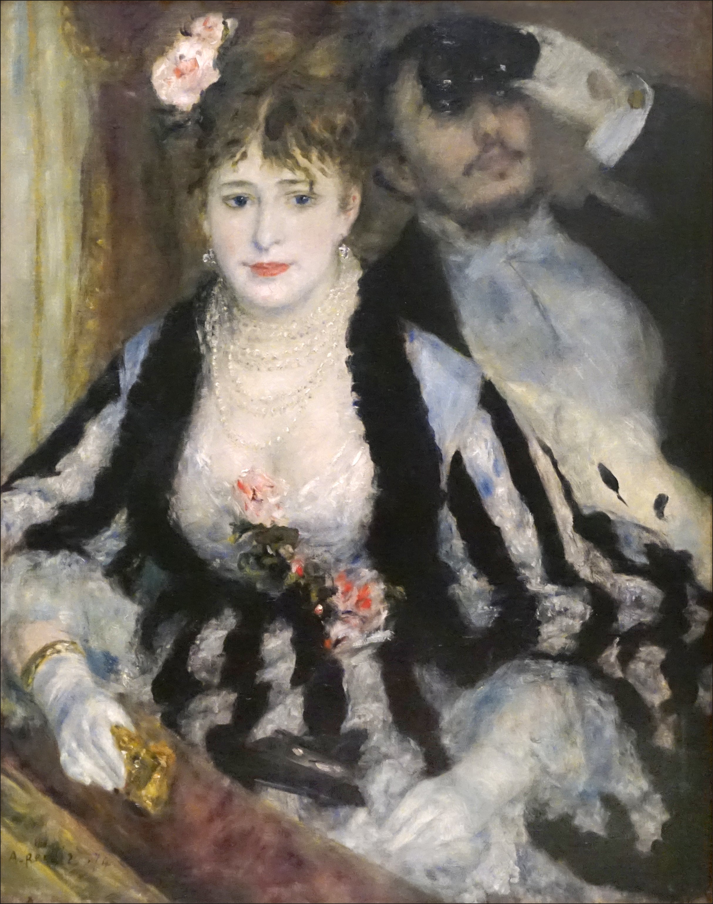 Reproduction du tableau « La Loge - Pierre-Auguste Renoir » par Alpha Reproduction en peinture à l’huile