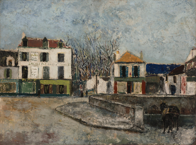 La Place du Pont à Sarcelles (1911) - Maurice Utrillo