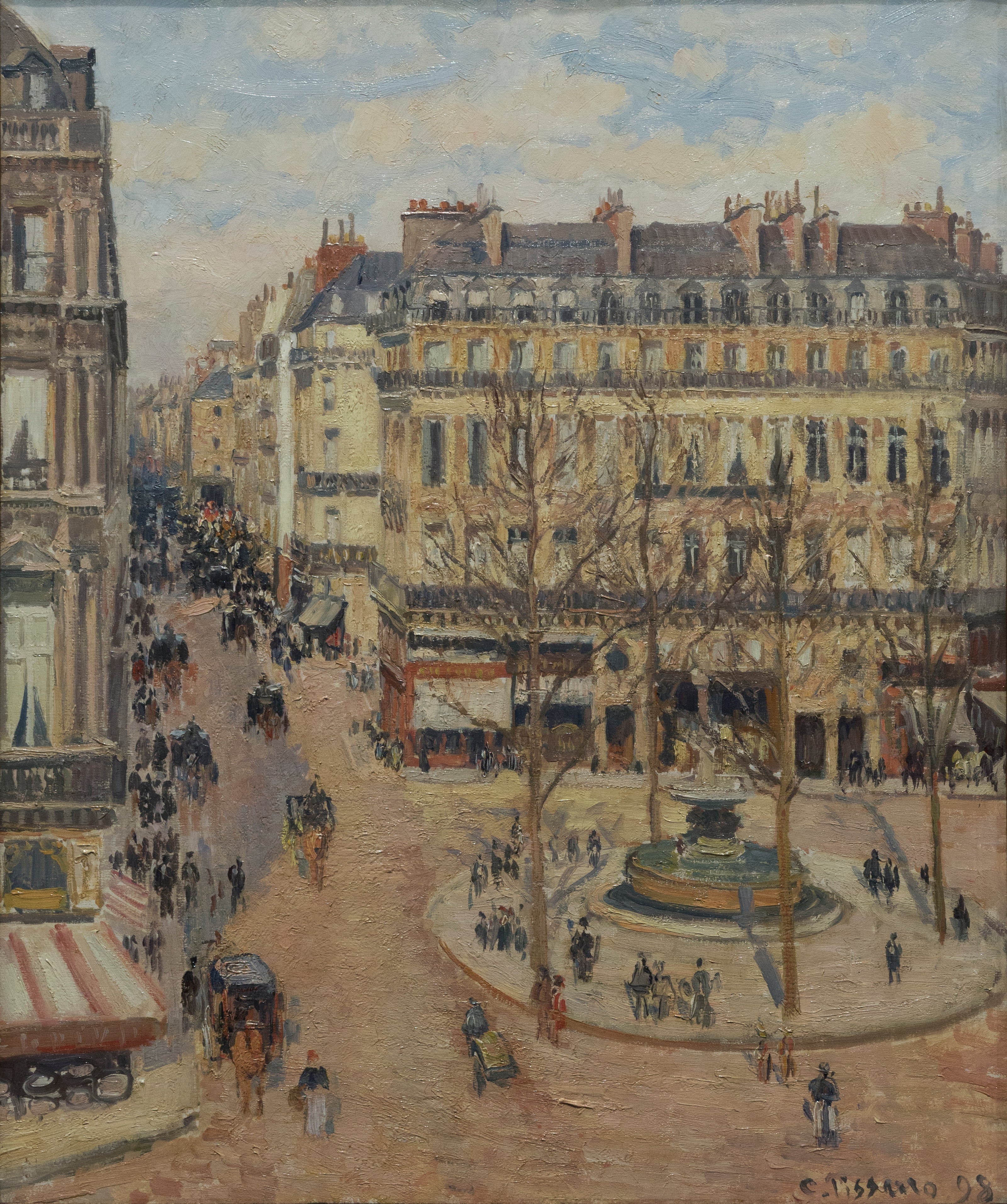 Reproduction du tableau « La rue Saint-Honoré, matin, effet de soleil - Camille Pissarro » par Alpha Reproduction en peinture à l’huile