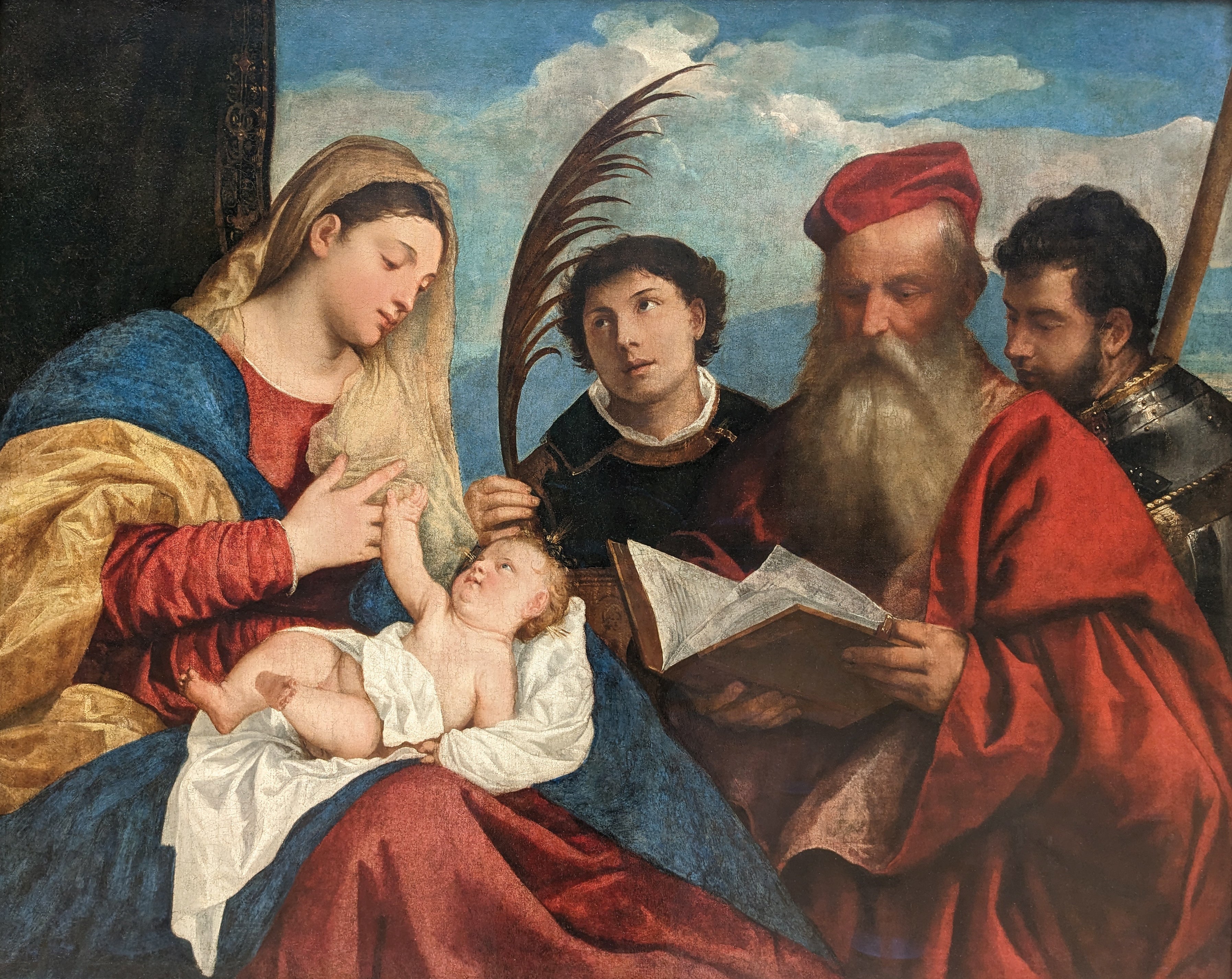 La Vierge à l'Enfant avec saint Étienne, saint Jérôme et saint Maurice - Titian