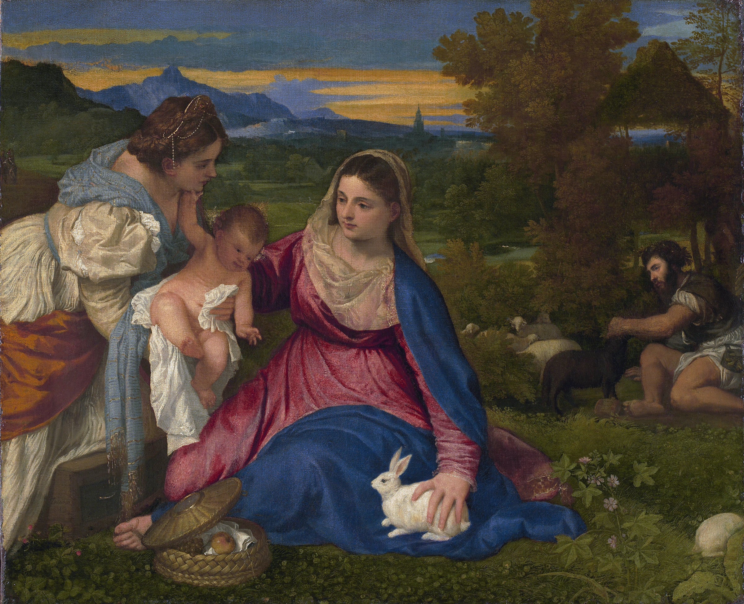 La Vierge au lapin - Titian