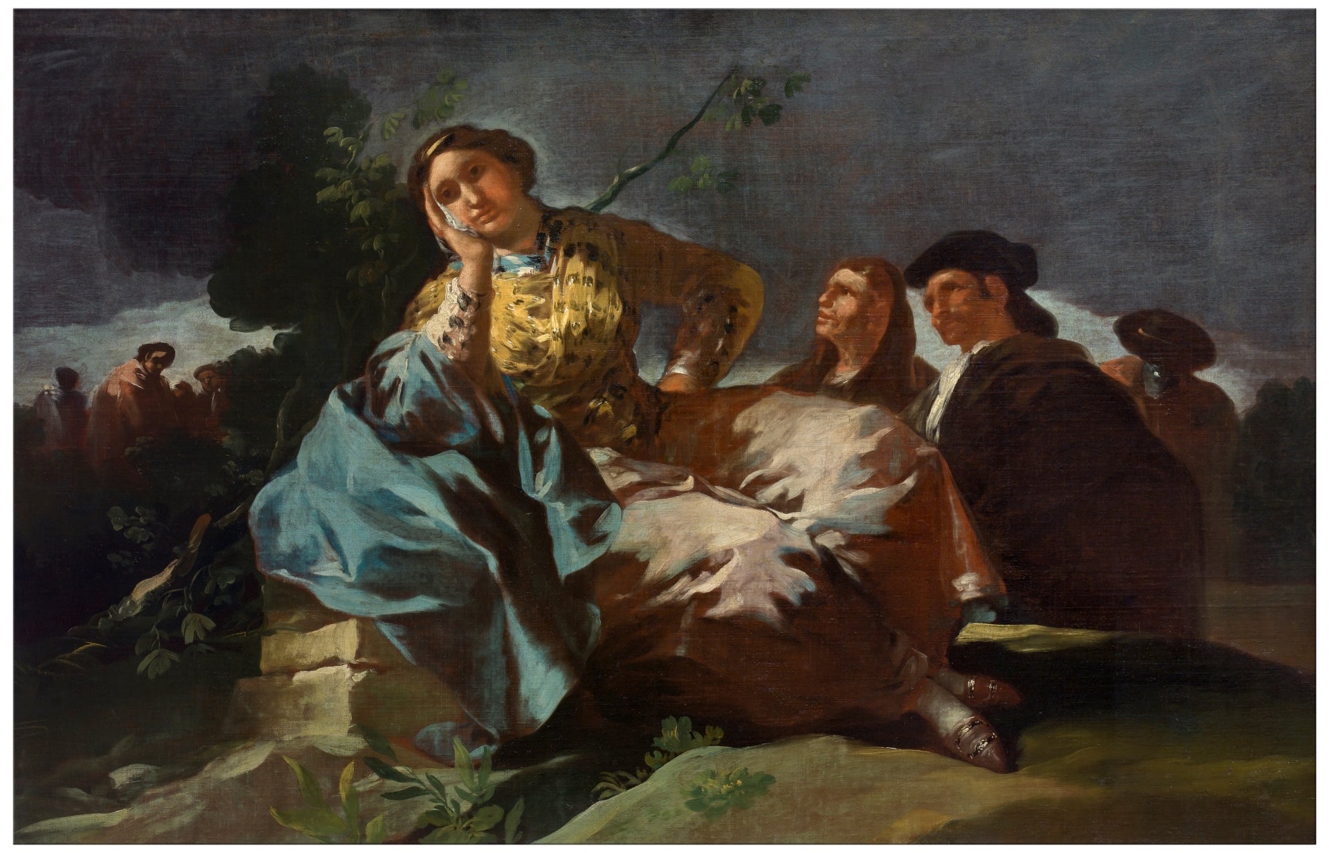Reproduction du tableau « Le Rendez-vous - Francisco de Goya » par Alpha Reproduction en peinture à l’huile