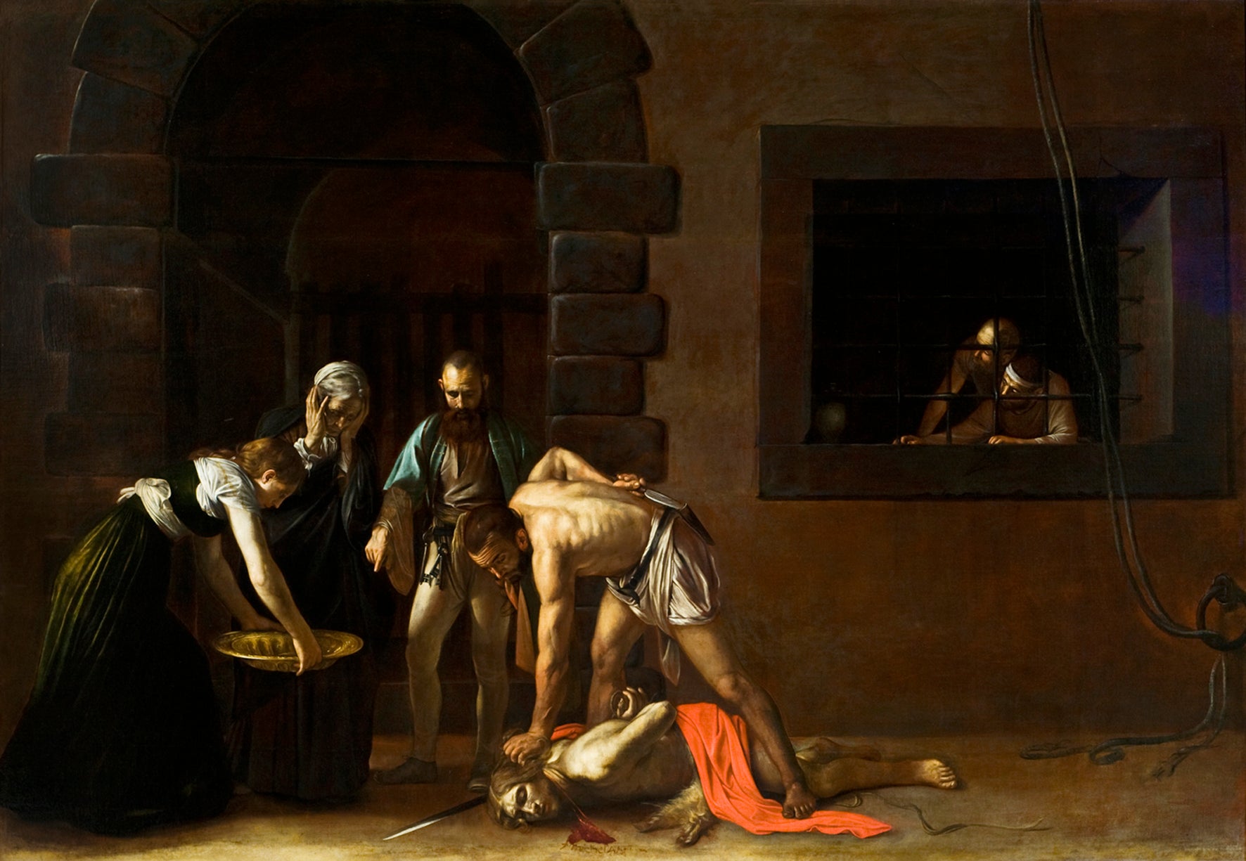 Reproduction du tableau « La Décollation de saint Jean-Baptiste - Le Caravage » par Alpha Reproduction en peinture à l’huile